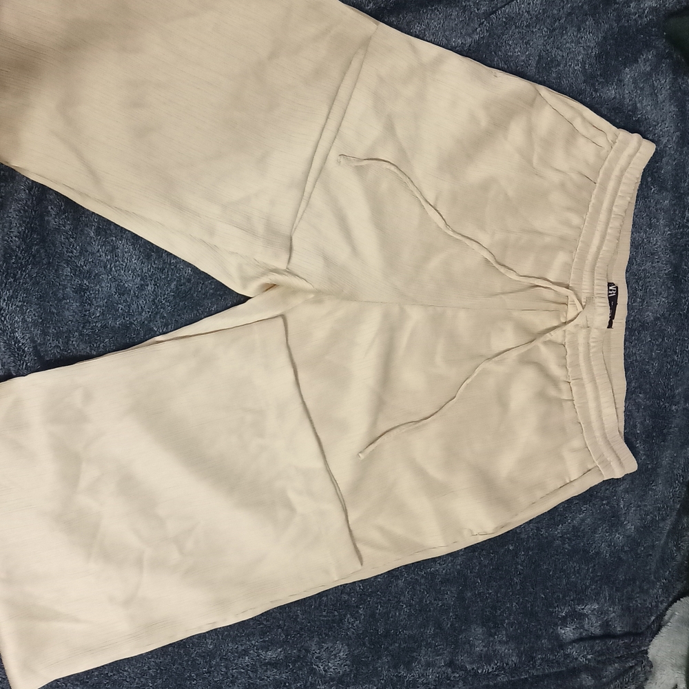 Zara Beige Textured Pants